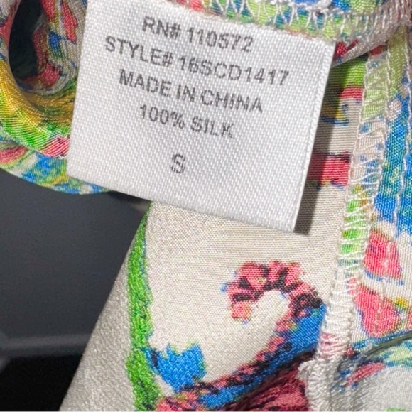 Twelfth Street by Cynthia Vincent Handkerchief Silk Mini Dress Sz Small Colorful - Picture 10 of 11